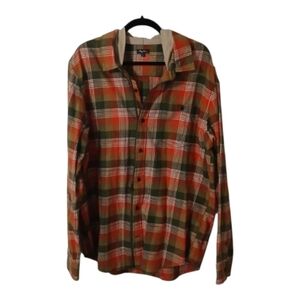 LRG Wovens Light Flannel Hooded Plaid Shirt